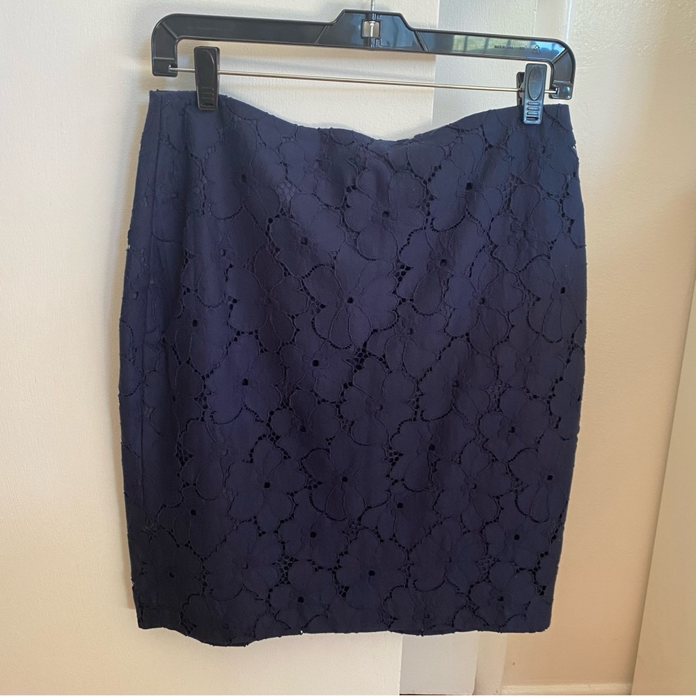 Banana republic navy blue pencil skirt